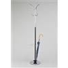 Aspect Oscar CR40BK - Appendiabiti autoportante in Metallo, con Base per ombrelli, 30 x 30 x 182 cm, Colore: Cromato e Nero