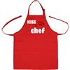 Petitebelle Kiss The Chef - Grembiule unisex per bambini, colore: Rosso