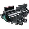 Paike Rifle Scope 4x32 with Red & Green &Blue Illuminated Reticle with Top Fiber mirino a Punto Rosso