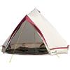 Skandika Comanche 400 Protect, tenda Tipi, 8 posti letto, altezza 2,5 m, zanzariere (beig)