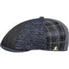 LIERYS Coppola Wessington Patchwork Uomo - Made in Italy Cappello Piatto con Visiera, Visiera Autunno/Inverno - 58 cm Blu