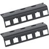 HMF 66802-02 - Binario rack per server, 2 pezzi, 10 pollici, 2 U, colore: Nero
