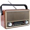 Sentasi FM Radio Portatile Bluetooth 5.0: SENTASI Radio Vintage Retro con Batteria Ricaricabile da 1200 mAh,Radio Supporto AM/SW/USB/TF, Radio da Cucina Retrò per Home Office