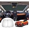 GAFAT [Upgrade] GAFAT Compatibile con Renault Clio 5 V 2020-2024 2025 Parasole per Parabrezza interno, Accessori Clio 5 RS Line/E-Tech Hybrid Parabrezza Protezione Solare, Raffreddamento, Protezione UV