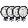 Willpower 4pcs Faro da Lavoro 8cm 3.2 Pollici 42W Fari Led 12V 24V Mini Sottile Impermeabile Spot Faretti LED Fendinebbia LED Luci di Lavoro Fuoristrada per Trattore Camion Auto Barca 4x4 ATV UTV