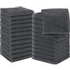 Utopia Towels - Set di 24 Asciugamani - 100% Cotone Filato Ad Anelli, Asciugamano Di Flanella Di 30x30 cm, Altamente Assorbente e Morbido (Grigio)