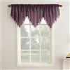No. 918 Erica - Set di tende trasparenti in voile arricciato con perline Ascot, 388,6 x 61 cm, viola