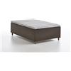 Atlantic Home Collection Letto da boxe Hana con materasso a molle insacchettate, marrone, 90 x 200 cm