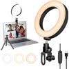 COODAY Pnitri 6'' con treppiede e Clip Lampada Anulare Regolabile，3 Modalità di Colore e 10 Livelli di Luminosità per Belle Foto o Tik Tok Video Shooting, Live Streaming, Makeup