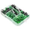 JNNJ 177 Pcs Kit di Bulloni Colorati per Carenatura Moto, Viti di Fissaggio Parabrezza, Kit di Bulloni in Alluminio Antiruggine M6 M5, Set di Viti Universali Con Rondella e Dado per Veicoli(Verde)