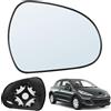 RASHION Vetro Specchietto Retrovisore Riscaldabile Destra Compatibile con Peugeot 207 2006-2014/308 2007-2013