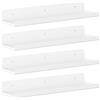 Lifewit Mensole Galleggianti per Parete, Pacco da 4 Scaffali in Plastica Bianco 38 cm Decorazione per Stanza come Libreria/Esposizione di Dischi in Vinile/Foto in Camera da Letto, Soggiorno, Bagno