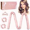 UV STYLISH Bacchetta Arricciacapelli Senza Calore - Per Capelli Mossi Bigodino Per Capelli In Seta Di Gelso Al 100%,Non Danneggia I Capelli,Può Essere Utilizzato Durante Il Sonno (Rose)