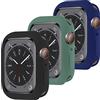 LEIXIUER 3-Pack Compatibile con Apple Watch Case Series 8/7 41mm, Sottile Flessibile TPU Antiurto Custodia Protettiva Quattro 2.0 Series Robusta Custodia Durevole di Grado Militare Set N