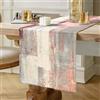 Hanrunsi Runner da Tavolo Rosa Moderno in Cotone e Lino Centrino Rettangolare Doppio Strato Addensato Panno Decorativo per Cene di Feste Vacanze Cucina Banchetti Ristorante All'aperto 40 cm x 140 cm