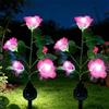 XVZ Giardino rosa solare, Luci Giardino Energia Solare,IP65 Impermeabile, decorazione per giardino, prato, terrazza, Nozze, Festa(rosa 2 pezzi)