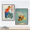 Nacnic Set di 2 stampe artistiche vintage. Vecchi manifesti pubblicitari turismo Austria (Alpi Bavaresi). Immagini d'epoca. Pubblicità e annunci d' epoca per decorazioni domestiche.