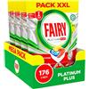 Fairy Platinum Detersivo Pastiglie Lavastoviglie Plus, Brillantante, 176 Capsule Lavastoviglie, Limone, Tecnologia Anti-Opaco Con Azione Brillantante, Contro Il Grasso E Le Incrostazioni Ostinate