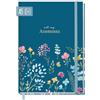 Häfft paper&you® Agenda A5 per appunti e password Happy Flower | Per contatti e le date di compleanno: 160 pagine in carta di alta qualità da 120 g/m², indice A-Z, elenco delle password