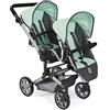 Bayer Chic 2000 - Passeggino per bambole Linus Duo, passeggino gemellare per bambini dai 4 agli 8 anni, grigio melange scuro, menta, 690-67