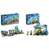 LEGO 60335 City Stazione Ferroviaria, Con Biglietteria, Banchina, Bus Giocattolo & 60362 City Autolavaggio, Gioco per Bambini e Bambine da 6 Anni, Set con Spazzole Rotanti