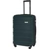 BARRENS Valigia media | Valigia business | 66x46x26 cm | 60 L | Materiale ABS | Serratura con crittografia | 4 360 ruote | Compatibile con le compagnie aeree | Verde