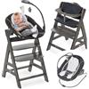 Hauck Seggiolone Pappa Alpha Plus Newborn - Seggiolone Evolutivo dalla  Nascita - Sedia Bambini con Sdraietta Dondolo Neonati e Cuscino - Bianco