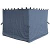 QUICK STAR Quick-Star - 4 pareti Laterali per Gazebo Paris, 3 x 3 m, pareti Laterali, Colore: Grigio Platino