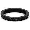 fittings4you 43 mm 37 mm Filtro Adattatore Step Down adattatore filtro Adattatore Step Down 43 - 37
