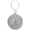 CORIOS Borsetta da Sera Donna Strass Clutch in Cristallo a Sfera Rotonda Pochette Piccolo con Catena Borsa a Spalla Borsa a Mano Borsa a Tracolla per Cocktail Festa Ballo Cerimonia D'argento A
