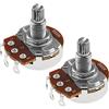 YINETTECH Potenziometri per chitarra B500K, 2 pezzi, mini 18 mm, per chitarra elettrica, controllo basso, parti del volume del tono