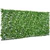 Outsunny Rotolo di Siepe Artificiale per Balcone e Giardino in PE Verde 300x150cm