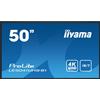 iiyama LE5041UHS-B1 visualizzatore di messaggi Pannello piatto per segnaletica digitale 125.7 cm (49.5") LCD 350 cd/m² 4K Ultra