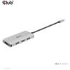 CLUB3D CSV-1547 hub di interfaccia USB 3.2 Gen 2 (3.1 2) Type-C 10000 Mbit/s Nero, Argento