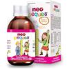 NEO PEQUES | Sciroppo per bambini per crescere sani e forti | 150 ml | A base di vitamine, minerali ed estratti da piante naturali | Gusto arancio