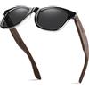 KITHDIA Occhiali da Sole in Legno, Occhiali da Sole da Uomo Donna Polarizzati, Protezione UV400 per Guidare la Pesca S5503