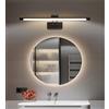 MantoLite Dimmerabile LED Lampade da Parete per Quadri, 60CM 15W Illuminazione Interni Girevole Lampade,Nero Specchio da Bagno Illuminazioni per Pareti Lampade Lettura Applique 3000K/4500K/6000K