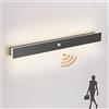 ANKBOY 60CM LED Lampada da Esterno con Sensore Movimento Impermeabile Lunga Applique da Esterno/Interno LED Luce Parete per Terrazza Corridoio Ingresso,4000K