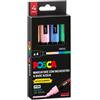 UNI MITSUBISHI Marcatore Uni Posca PC5M - punta media 1,8-2,5 mm - colori assortiti pastel - Uni Mitsubishi - conf. 4 pezzi (unità vendita 1 pz.)