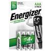 Energizer Pila ministilo AAA - 1,2V - Power Plus - ricaricabili - Energizer - blister 4 pezzi (unità vendita 1 pz.)