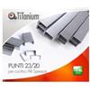 TITANIUM Punti metallici 23-20 - TiTanium - conf. 1000 pezzi (unità vendita 10 pz.)