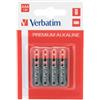 VERBATIM Pila ministilo AAA - 1,5V - 49920 - alcaline - Verbatim - blister 4 pezzi (unità vendita 1 pz.)