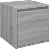 vidaXL Cassetto Contenitore Grigio Sonoma 40,5x40x40 cm in Multistrato