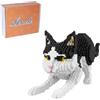 Larcele 1390 pezzi Micro Mattoncini Giocattolo Kit, Mini Animali Bricks Costruzione Set KLJM-05 (Bianco e Nero - Gatto)