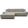 DOMO. collection Morton angolare Poliestere ingegnerizzato Divano ad Angolo Metallo Tessuto Materiale: Legno, Bianco Sporco, 304x200x84 cm
