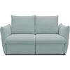 DOMO. collection DOMO Collection Cloud Box 7 Funzione Sonno ingegnerizzato Divano con Schienale Estraibile, 2 posti, a Molle Materiale: Legno Tessuto Metallo plastica, Menta, 180 x 97 x 100