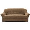 DOMO. collection DOMO Collection Divano Bahia FK, 3 pezzi con imbottitura a molle, divano a molle dal design classico, 3 posti, mobili imbottiti 200 x 57 x 91 cm (larghezza x profondità x altezza), marrone