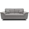 DOMO. collection Franzi Divano a 2 posti, ingegnerizzato Set da 2 Pezzi con Funzione Collo, Imbottitura Materiale: Legno Metallo Poliuretano Tessuto, Grigio Chiaro, 190x105x81 cm
