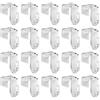 Ideen mit Herz 20 ganci decorativi per finestre e porte fino a 17 mm di spessore, 2 cm x 2,8 cm x 3,4 cm (trasparenti)