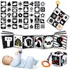 YADODO Giocattolo Bebe 0-12 Mesi Libro Tessuto Bambino Risveglio Montessori Nero e Bianco Libro Carta Nero e Bianco Bebe Montessori Libro Risveglio Bebe Libro Sensoriale Bebe Montessori Giocattolo